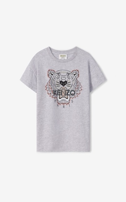 Kenzo Kids Tiger T-shirt Pearl Grey